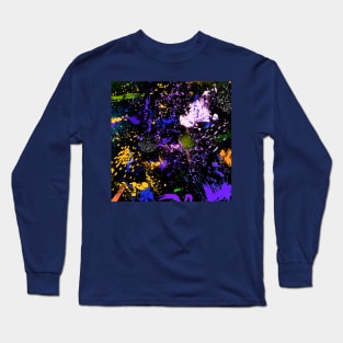 Abstract Paint Splatter Long Sleeve T-Shirt